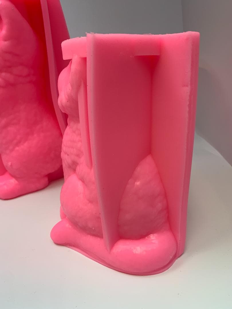 未使用新品 大型シリコンモールド 3点セット 犬1 猫2 クリップ付き 立体