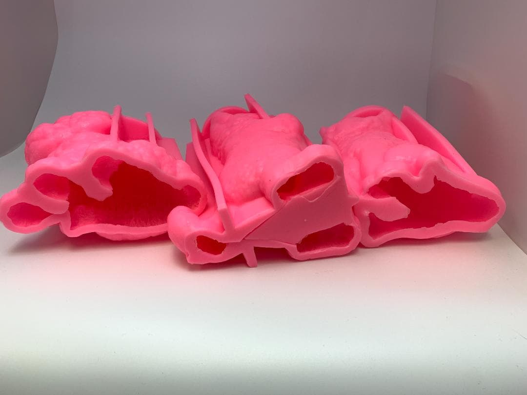 未使用新品 大型シリコンモールド 3点セット 犬1 猫2 クリップ付き 立体