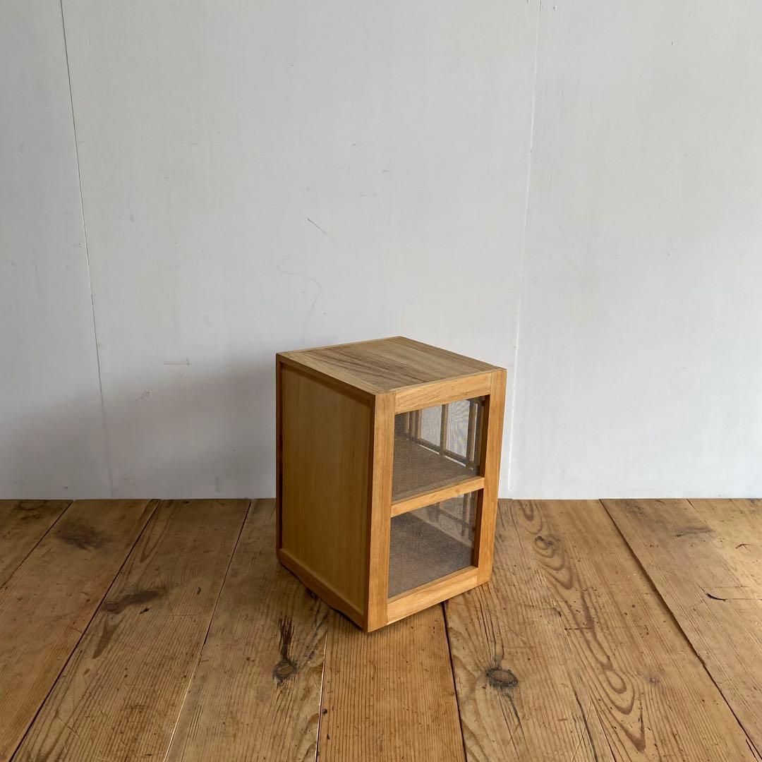 2点セット アンティーク 桐 蝿帳 収納棚 ライト z967