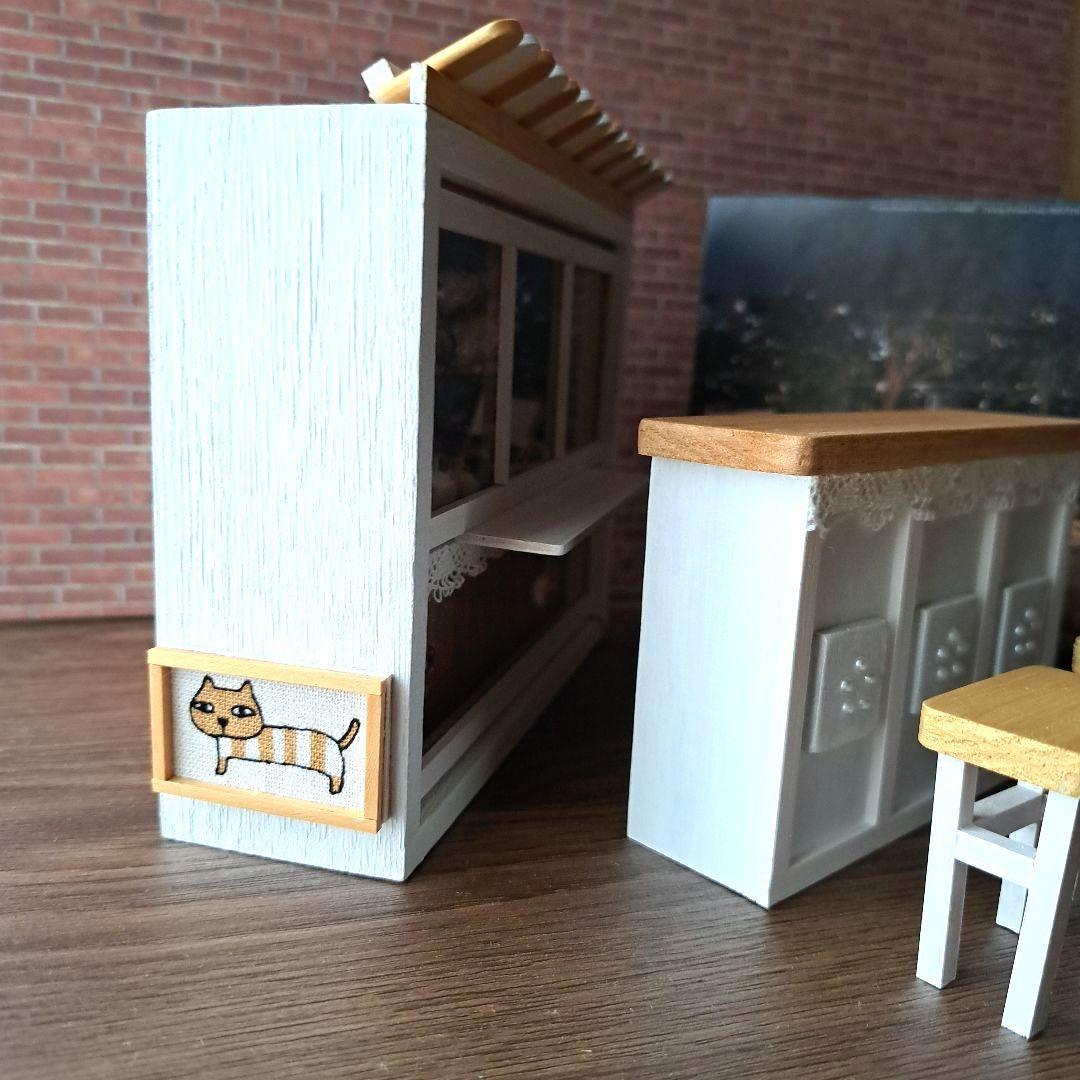 142 ミニチュアカフェ ドールハウス 背景ボード