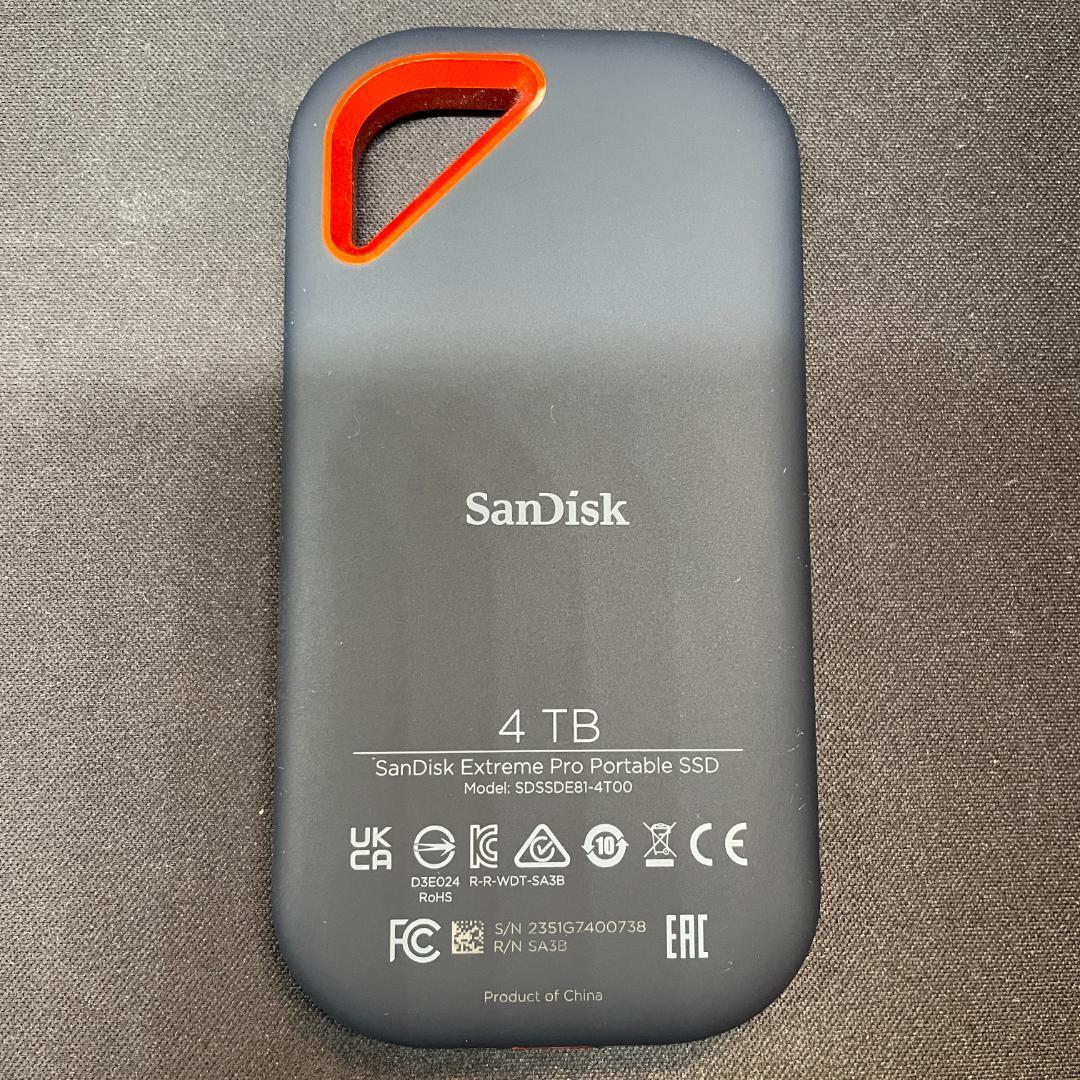 SanDisk Extreme SSD 4TB 2000MB/秒