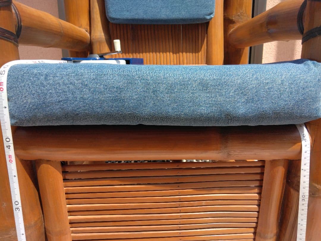 アジア家具　バンブー製チェア 　リゾート感覚　クッション付き　1脚　値下げ