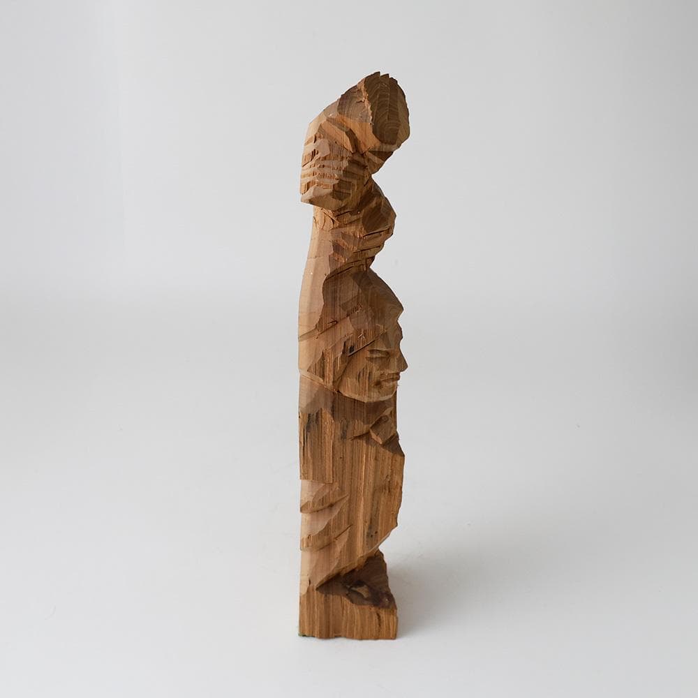木彫 日展作家 井波彫刻 谷口信夫 円空 護法神 善女竜王 仏像 高さ47cm