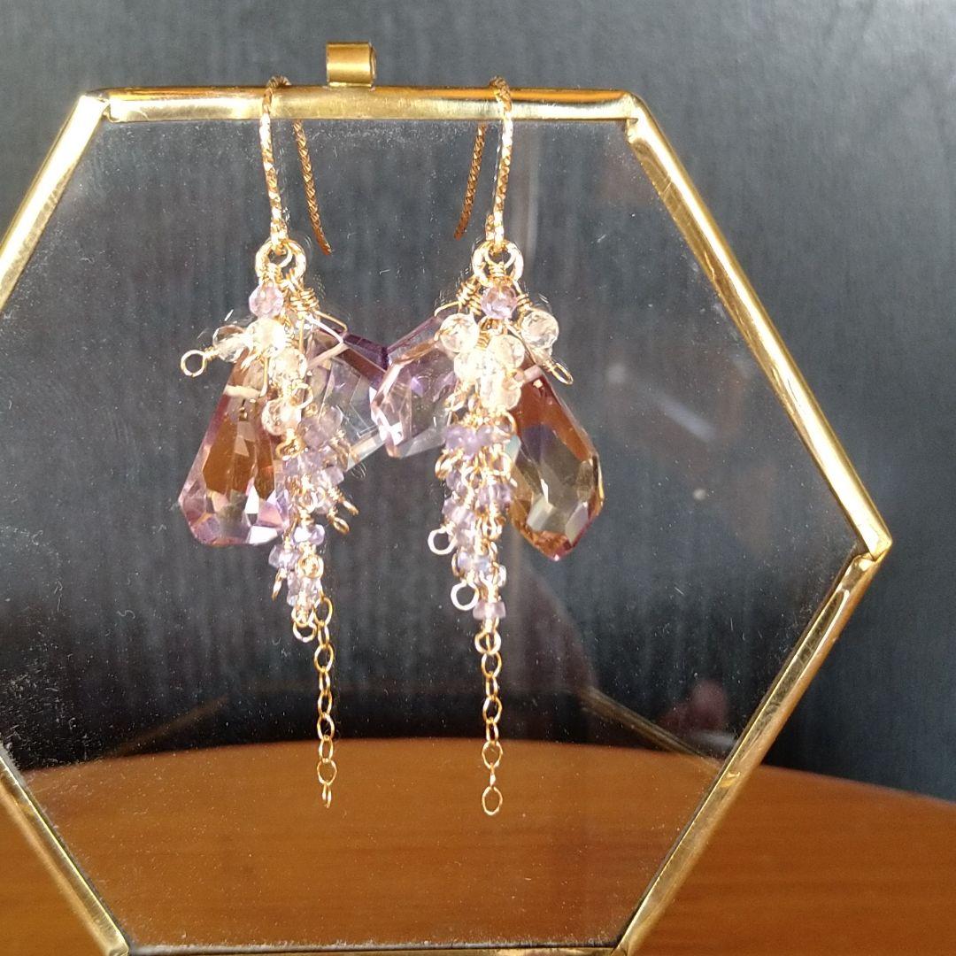 アメトリン祭り⑤とても美しい大粒ラフカットドロップのアメトリン♡タンザナイト他