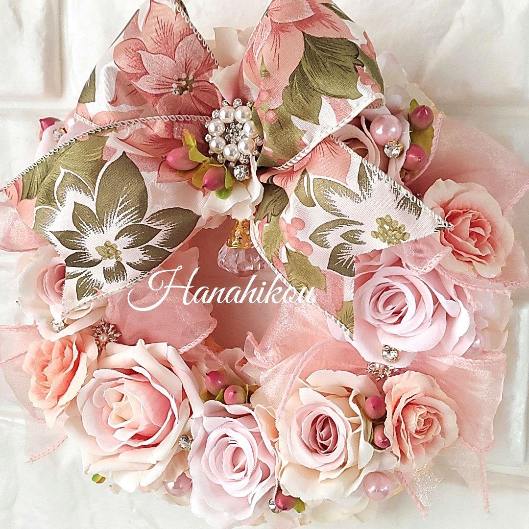 ☆koro☆レッドローズとワインレッドローズの深色豪華エレガントリース♪♪