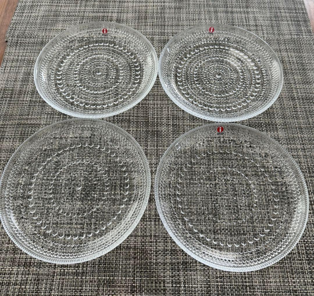  イッタラ カステヘルミ プレート　クリア　17cm 4枚セット