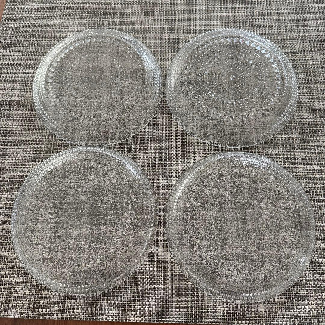  イッタラ カステヘルミ プレート　クリア　17cm 4枚セット