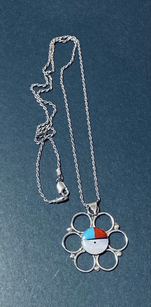 期間限定値下　ズニ族 サンフェイス シルバー　ハンドメイド　希少
