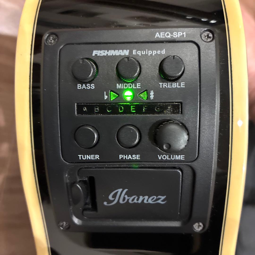 美品 Ibanez アイバニーズ エレアコ AEG10II 黒 ギター おまけ付