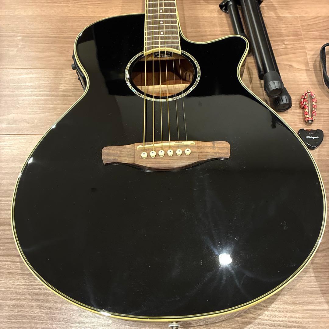 美品 Ibanez アイバニーズ エレアコ AEG10II 黒 ギター おまけ付