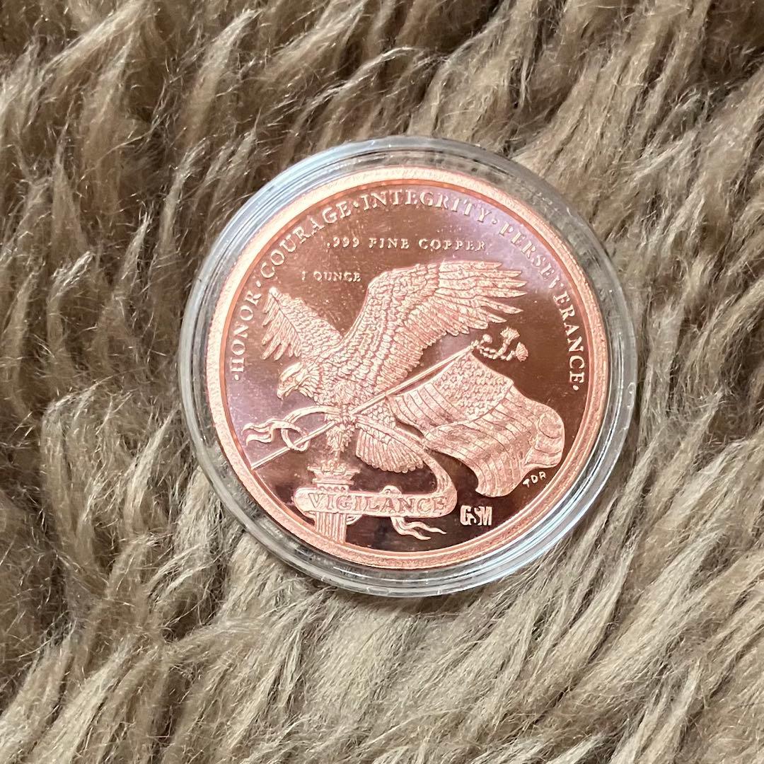 トランプ 第45代第47代大統領記念 1オンス カラー 銅メダル 限定 イーグル