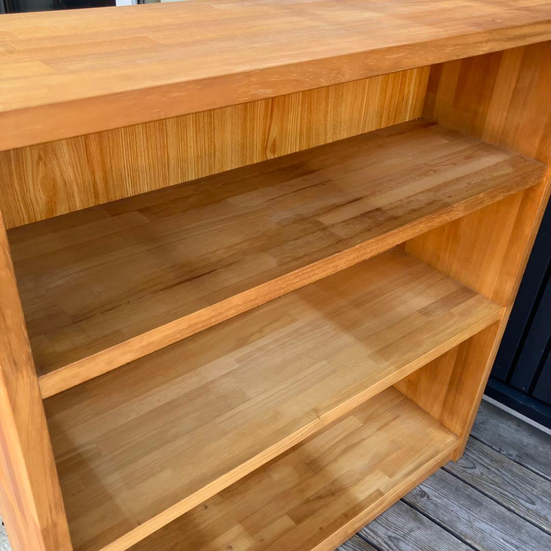 ② 昭和レトロ 古家具 古材 木製飾り棚 ディスプレイラック オープンラック