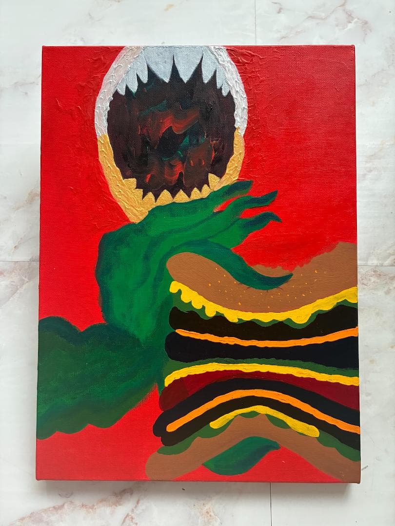 RENA F4サイズ 原画 絵 アート 抽象画 キャンバス　アクリル画