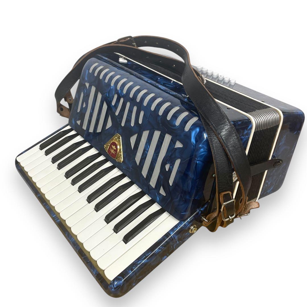 【動作確認済】Tombo アコーディオン No.211 ケース&ストラップ付き