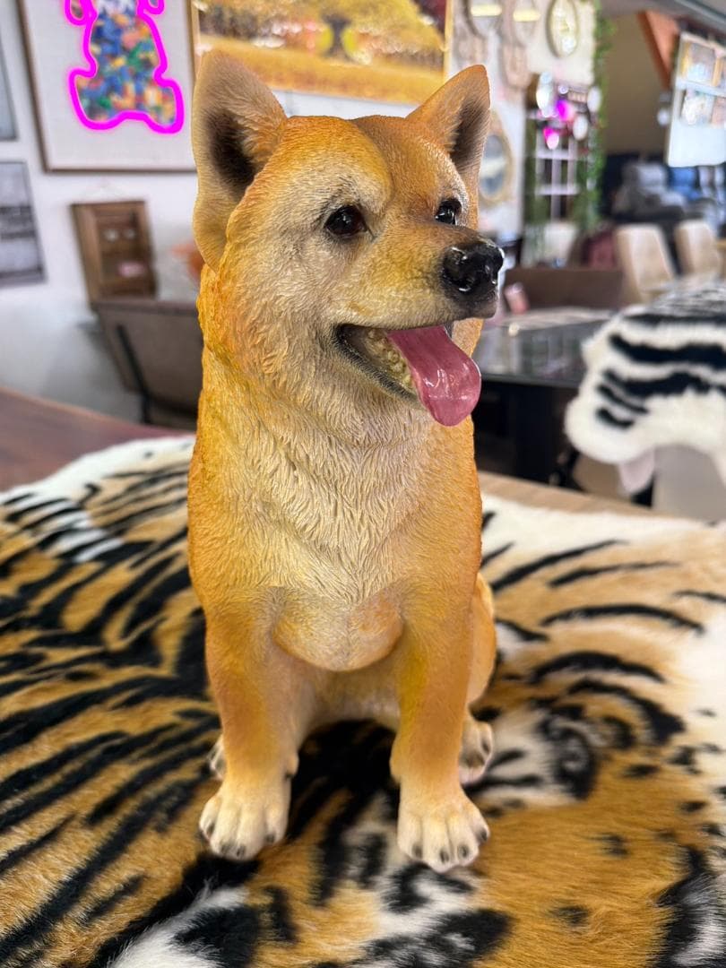 柴犬　豆柴　しば犬　置物　オブジェ　犬　フィギア　横26　縦35　飾り　いぬ