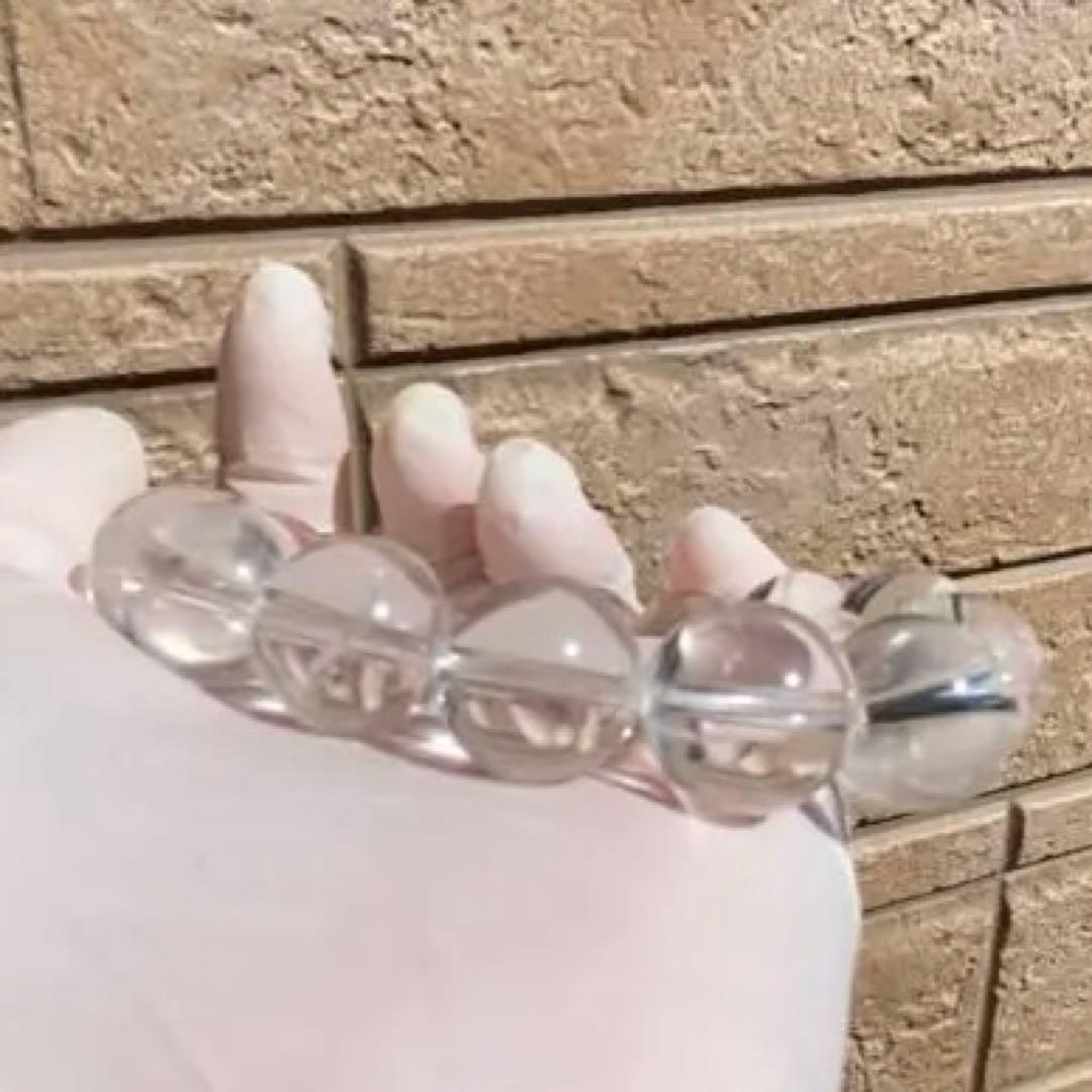 アイリスクォーツ（レインボー水晶）ブレスレット 天然石 大玉 水晶　高品質　極上