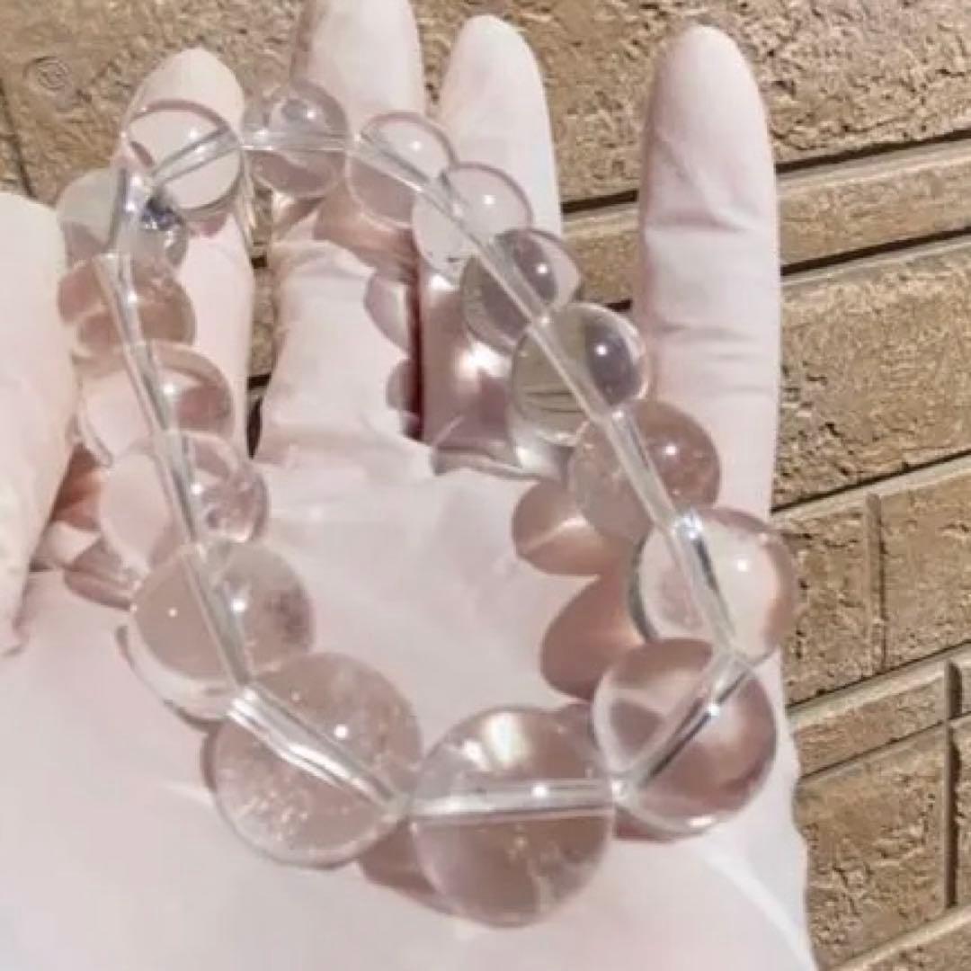 アイリスクォーツ（レインボー水晶）ブレスレット 天然石 大玉 水晶　高品質　極上