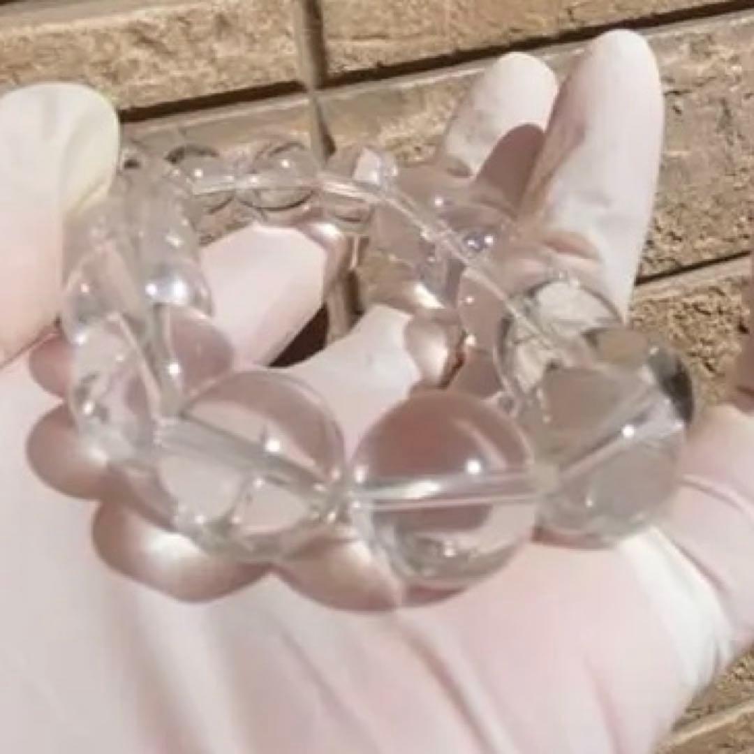 アイリスクォーツ（レインボー水晶）ブレスレット 天然石 大玉 水晶　高品質　極上