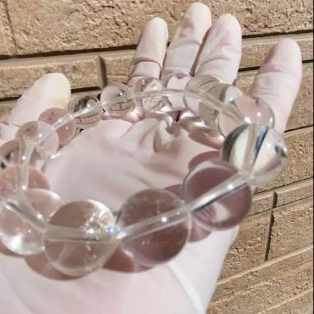 アイリスクォーツ（レインボー水晶）ブレスレット 天然石 大玉 水晶　高品質　極上