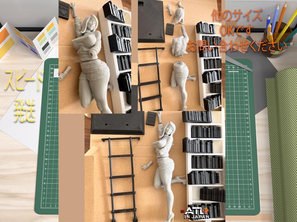 1/8スケール 3Dプリント ガレージキット 美少女フィギュア Library