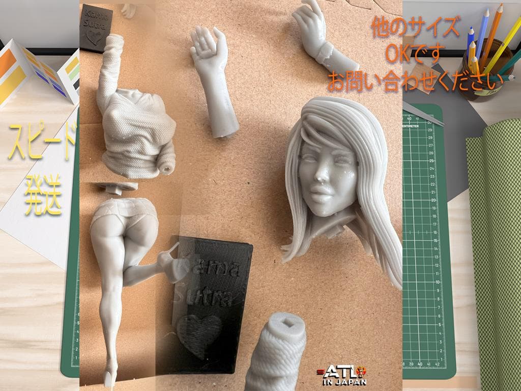 1/8スケール 3Dプリント ガレージキット 美少女フィギュア Library