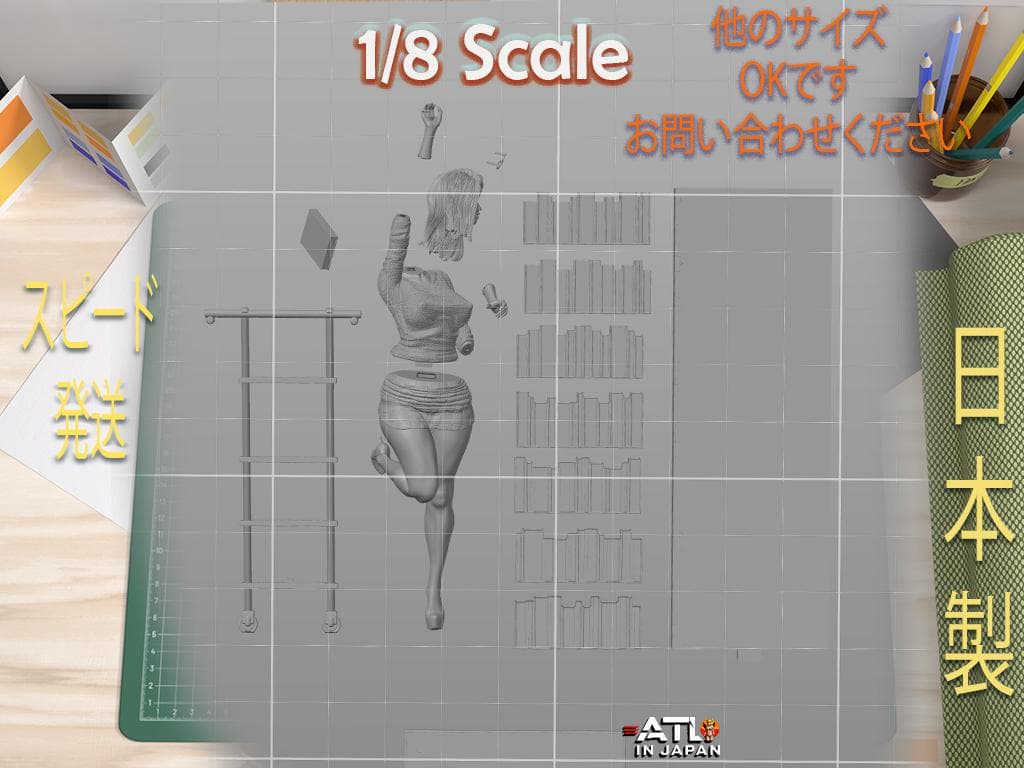 1/8スケール 3Dプリント ガレージキット 美少女フィギュア Library