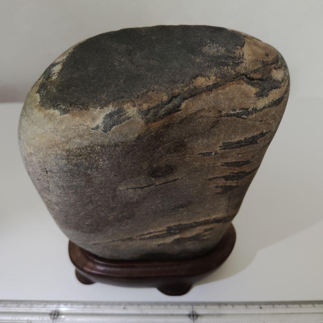 神火石　四万十川　高級水石　希少　鑑賞石　　大ぶり　台付き１個