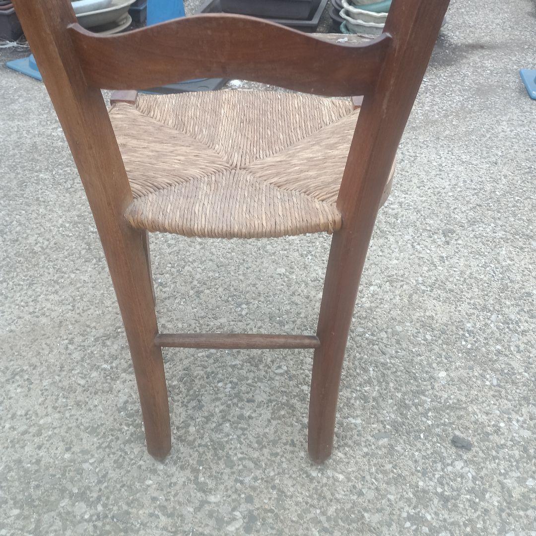 7534）フランス　ヴィンテージ　ダイニングチェア　座面編み込み