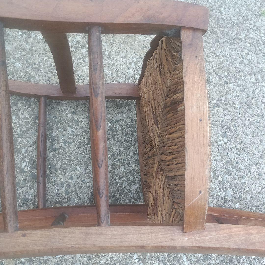 7534）フランス　ヴィンテージ　ダイニングチェア　座面編み込み