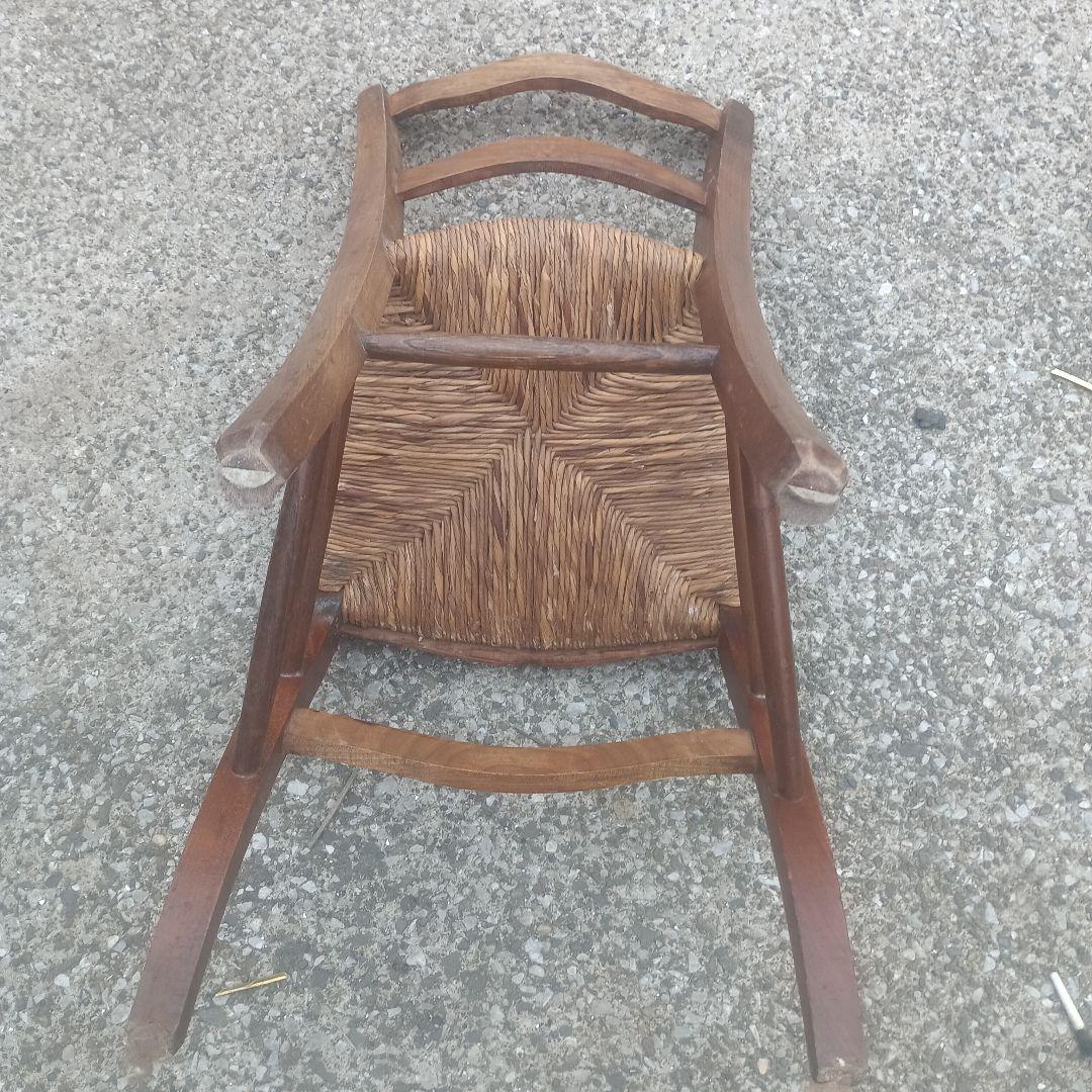 7534）フランス　ヴィンテージ　ダイニングチェア　座面編み込み