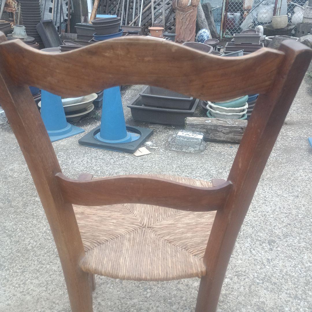 7534）フランス　ヴィンテージ　ダイニングチェア　座面編み込み