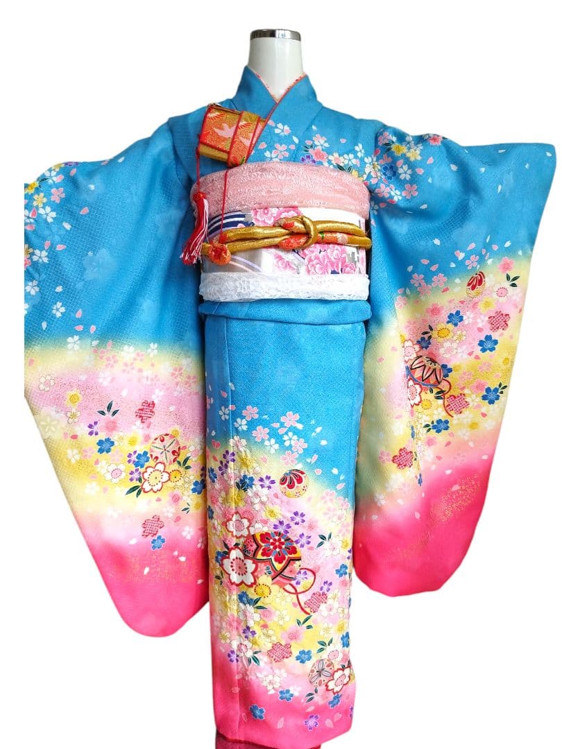専用です☆ブルーピンクの着物と帯