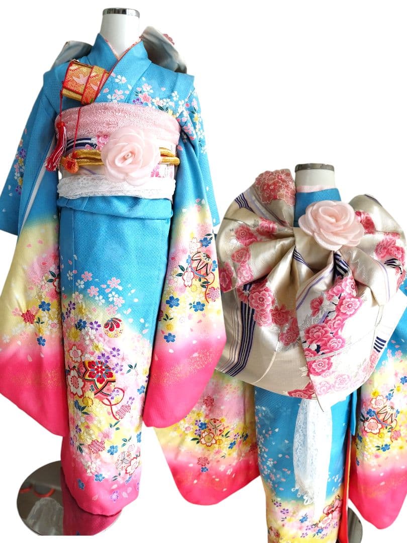 専用です☆ブルーピンクの着物と帯