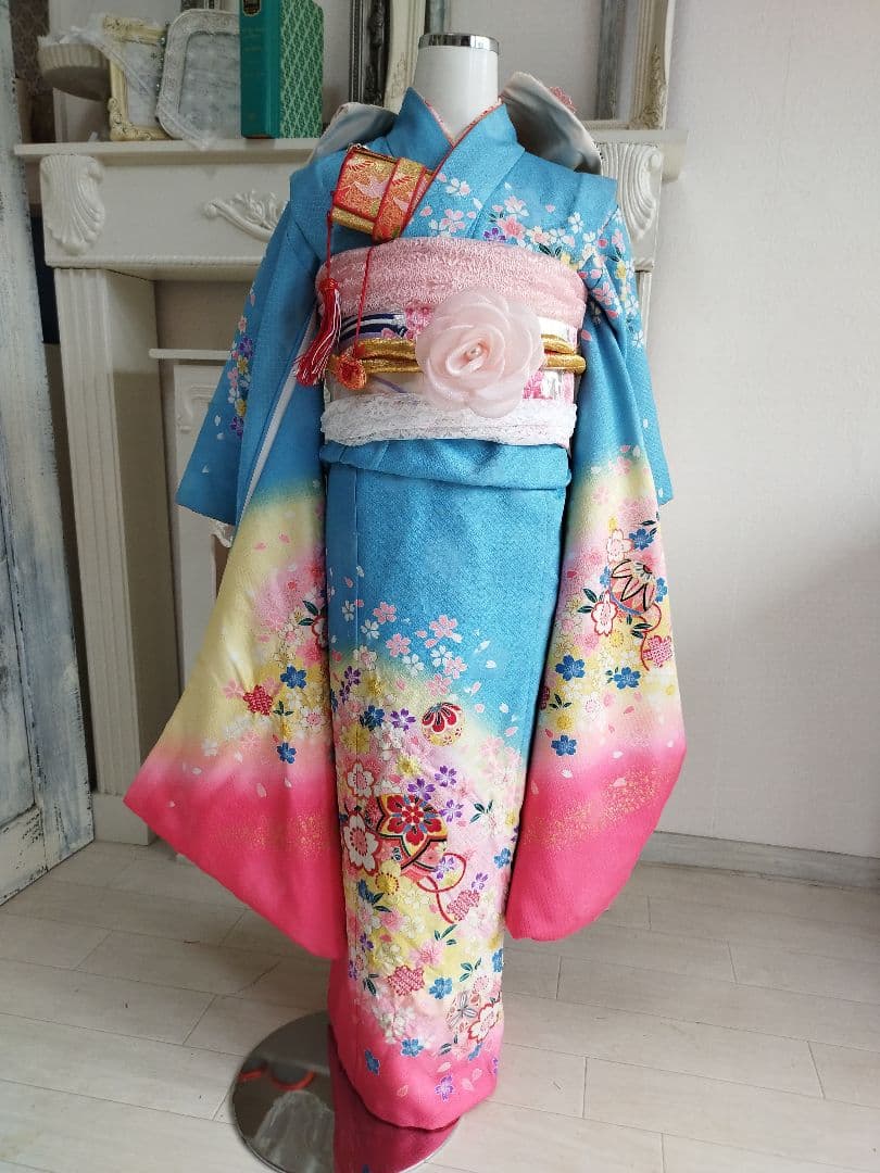 専用です☆ブルーピンクの着物と帯