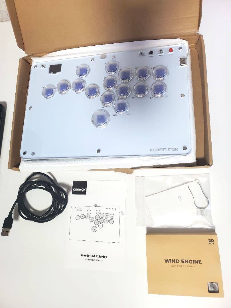 Haute42 COSMOX R16 レバーレス　キースイッチ換装 指サック