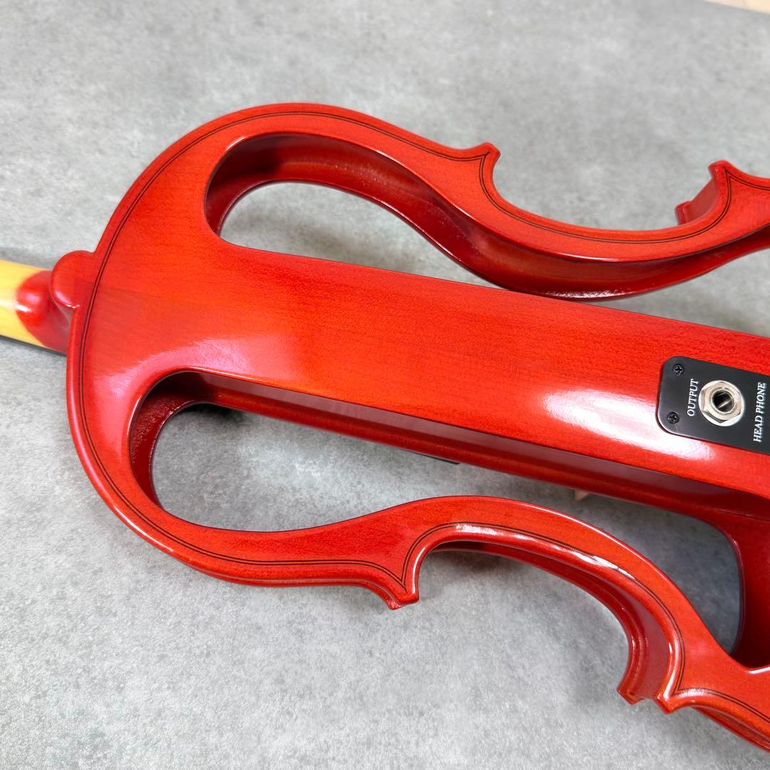 【初心者おすすめ】カルロジョルダーノ EV-202 エレキバイオリン 赤 弦楽器