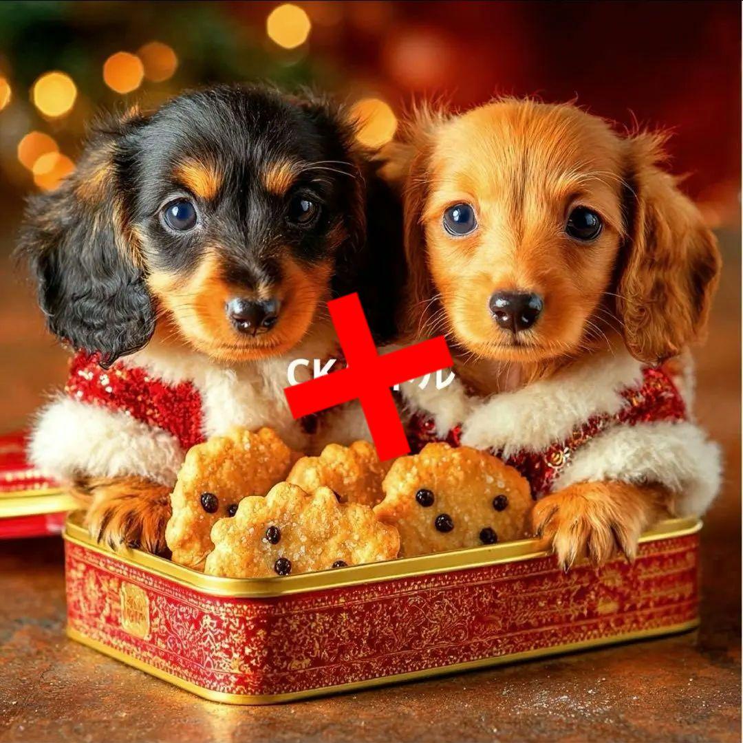 激レアダックスクリスマスクッキーパネル生地　ハンドメイド