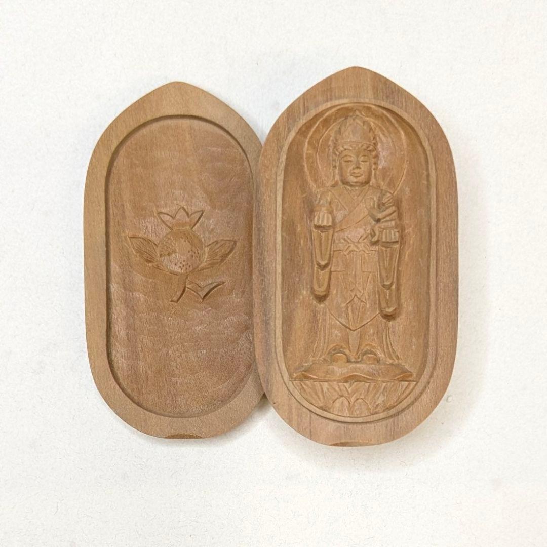 【フォロー割・新品】 香合仏　子安鬼子母神　白檀　仏龕　懐中仏　鬼子母神