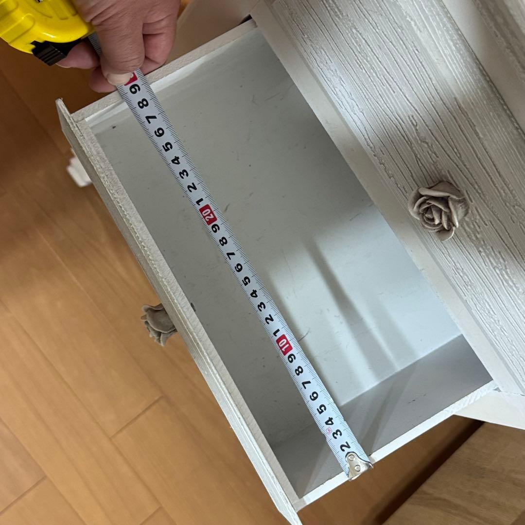 ラフィネ 5段キャビネットチェスト 収納 シャビー 白家具 アンティーク