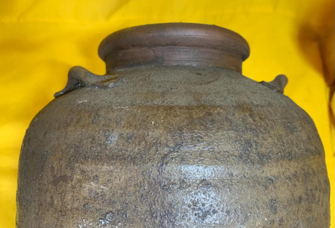 ド*ン様 古備前 備前焼 壺 應永五年 花器 陶器 三耳壷 古美術 現状品!!