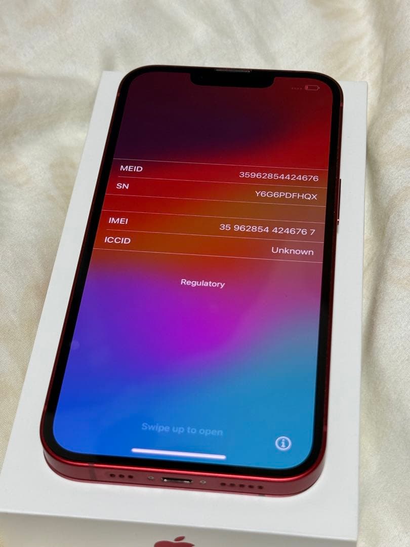 iPhone 13 256GB Red バッテリー90% SIMフリー