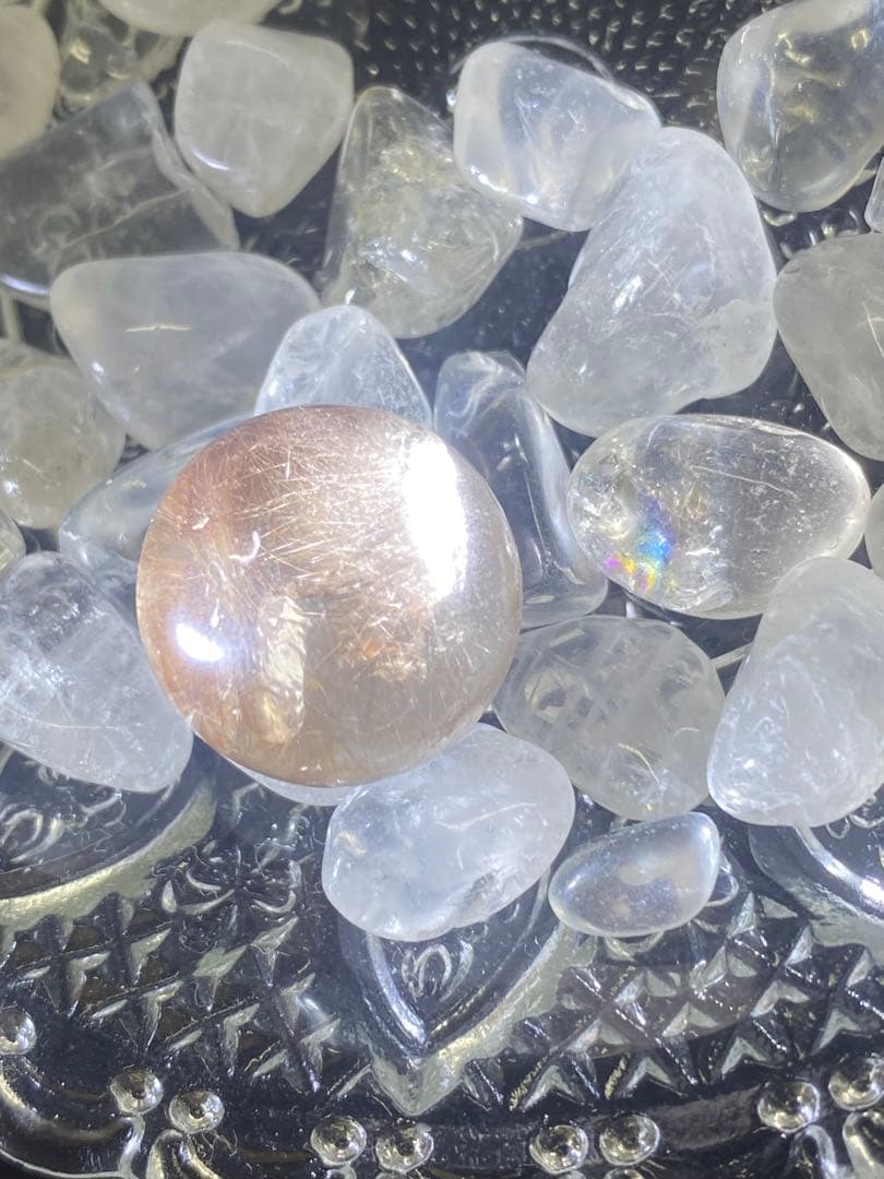 【希少】ピンクルチルクォーツ スフィア 19mm