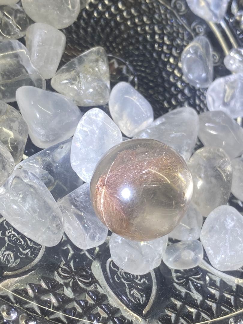【希少】ピンクルチルクォーツ スフィア 19mm