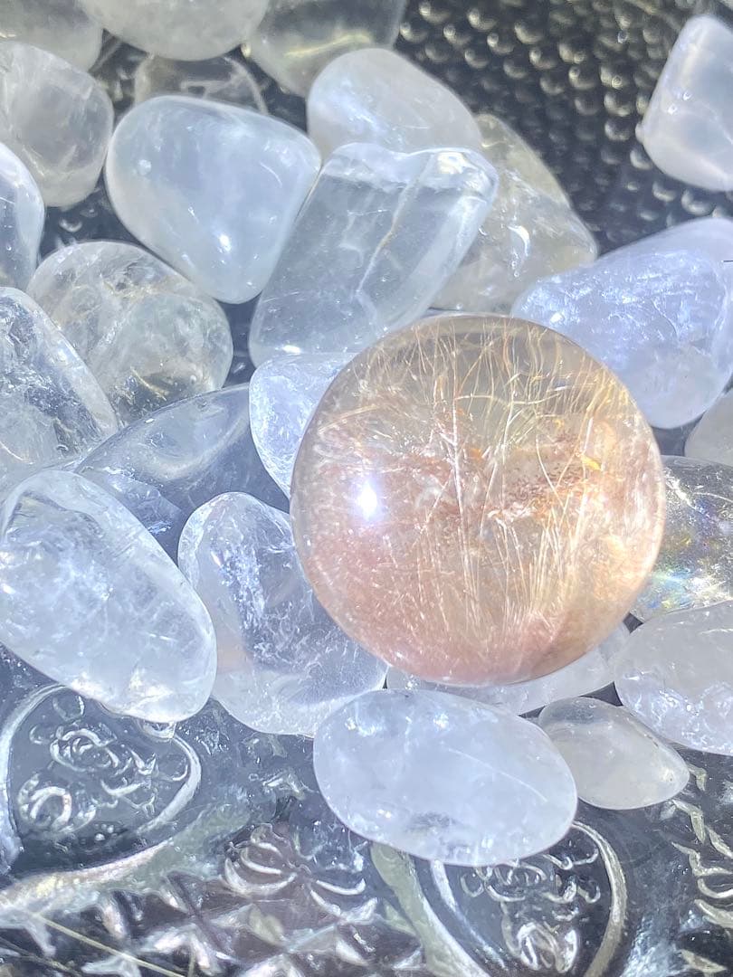 【希少】ピンクルチルクォーツ スフィア 19mm