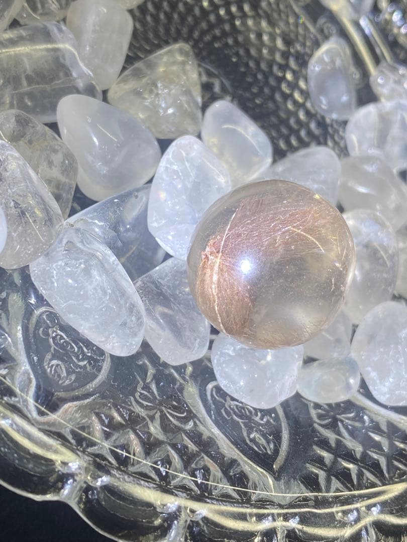 【希少】ピンクルチルクォーツ スフィア 19mm