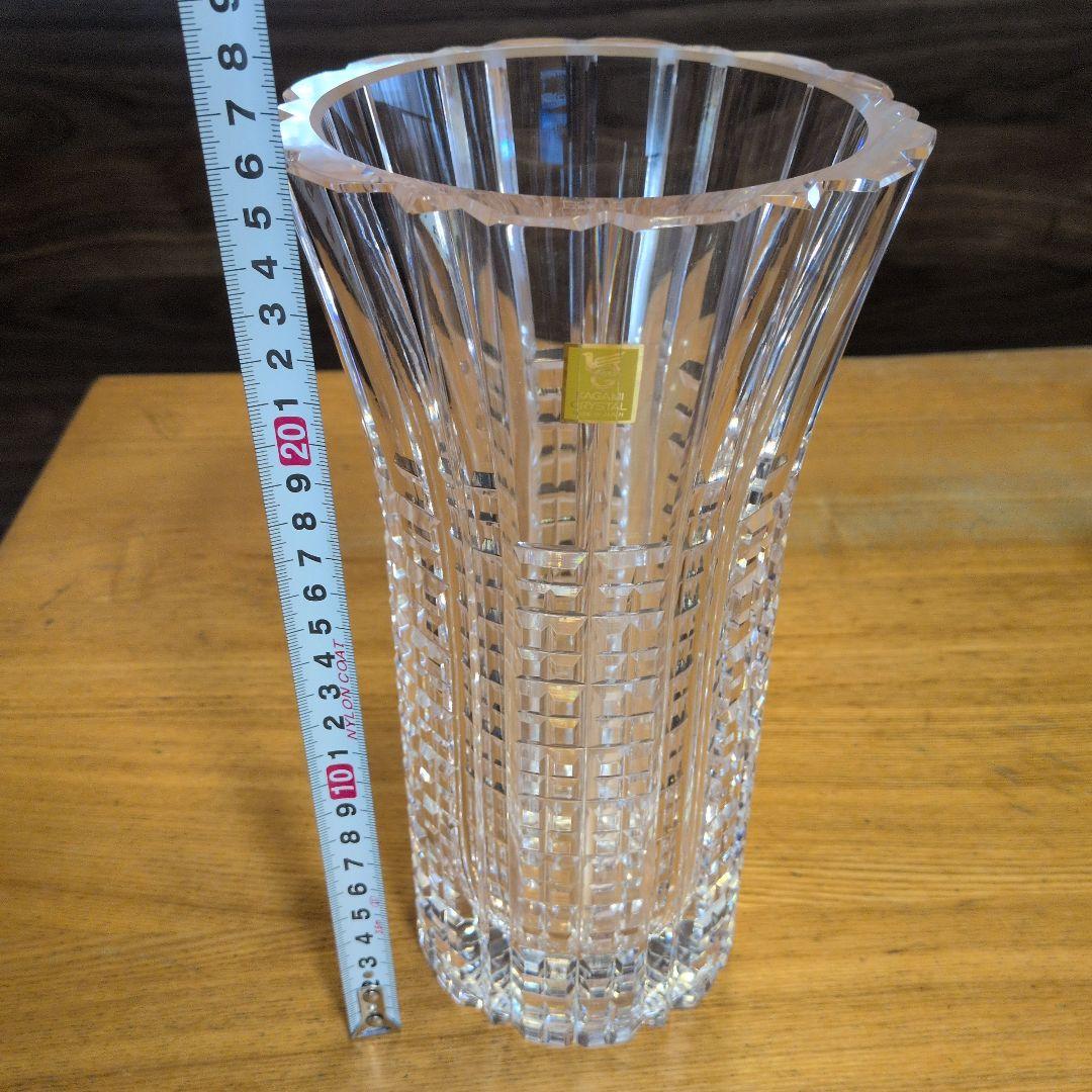 【新品未使用】KAGAMI CRYSTAL 定価77000円 花瓶　大型