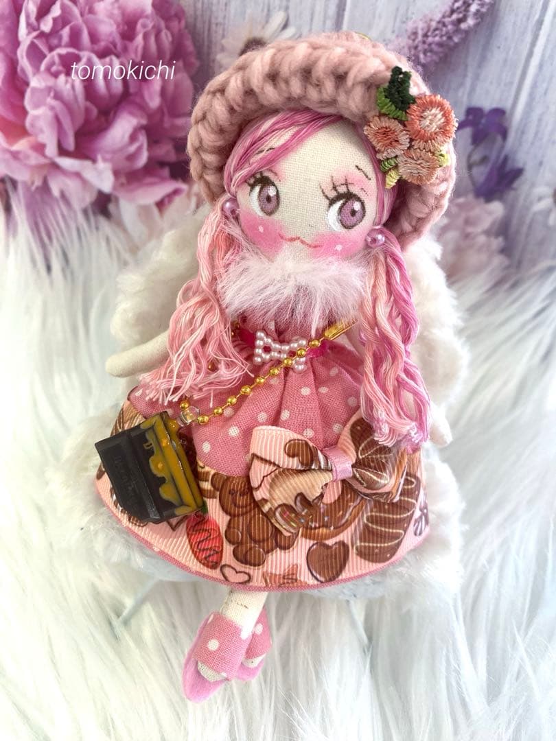 くみっきーさん専用❤️チョコ柄❤️グラデーションヘア❤️ドールチャーム❤️ハンドメイド
