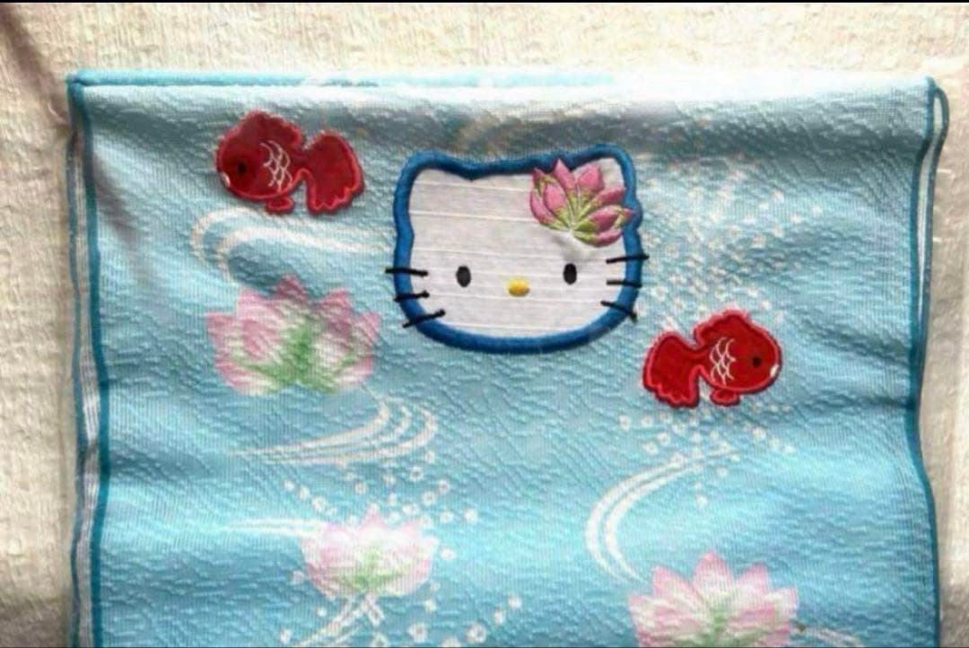 Sanrio ハローキティ のれん 2000年製 すいれん 金魚