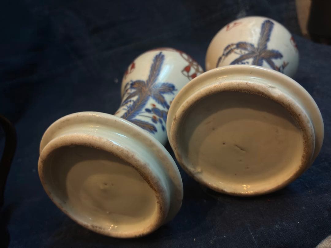 古伊万里　御神酒徳利　瓶子　傷なし　明治　共箱