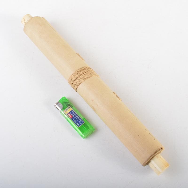 掛軸　狩野探淵守真画　「日の出ナス籠」　桐箱付　C　6319A